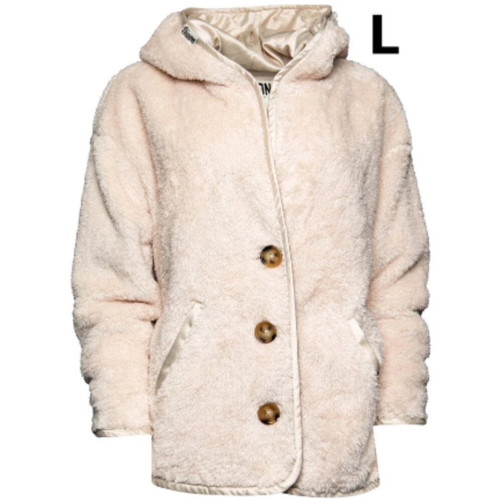 Dixxon Flannel LATTE Sherpa Cardigan - Women's L